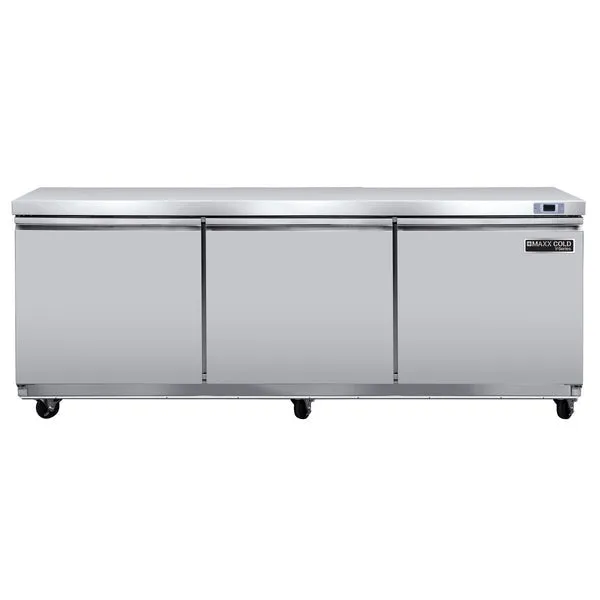 Maxx Cold - MVR72UHC V-Series 3 Door Undercounter Refrigerator. in Stainless Steel