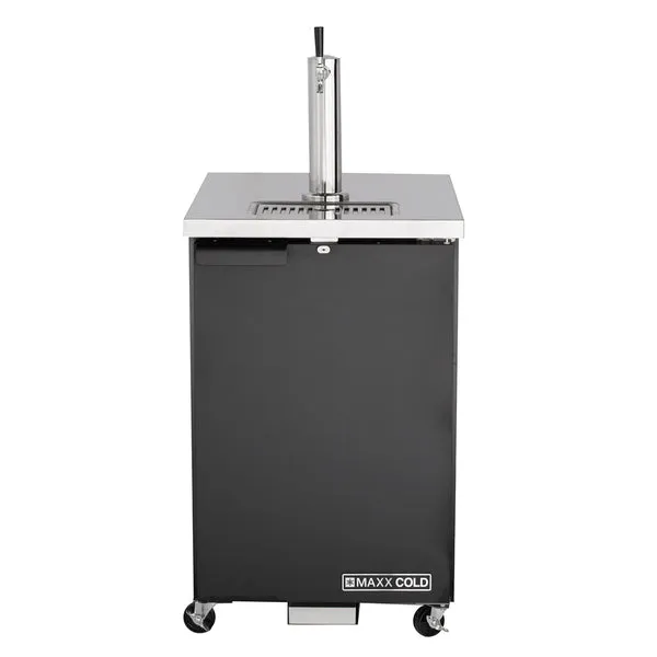 Maxx Cold - MXBD24-1B Single Tower Beer Dispenser. 7.2 cu. ft.. 1 Barrel/Keg (204 L). Black/Stainless Steel Top