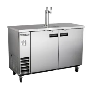 Maxx Cold - MXBD60-1SHC SingleTower. 2 Tap Beer Dispenser. 61W. 14.2 cu. ft.. 2 Barrels/Kegs (402L) Storage Capacity.inStainless Steel