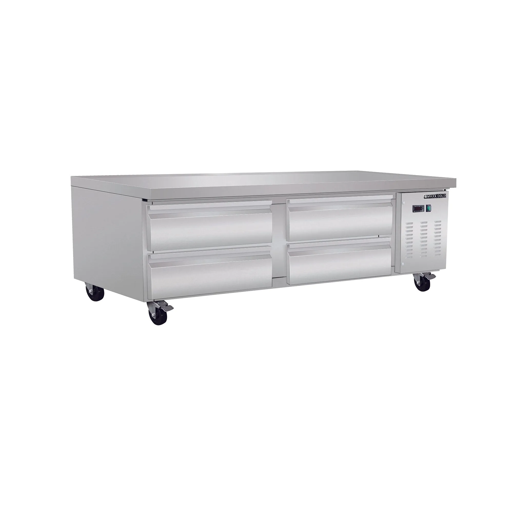 Maxx Cold - MXCB72HC Four-Drawer Refrigerated Cheg Base. 74W. 11.1 cu. ft. Storage Capacity. in Stainless Steel