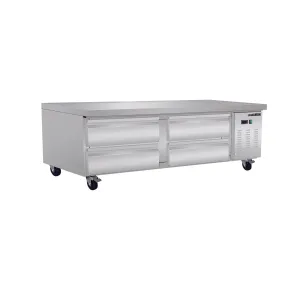 Maxx Cold - MXCB72HC Four-Drawer Refrigerated Cheg Base. 74W. 11.1 cu. ft. Storage Capacity. in Stainless Steel