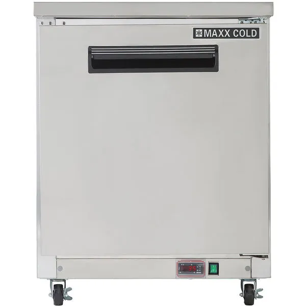 Maxx Cold - MXCF27UHC Single Door Undercounter Freezer. 6.5 cu. ft. Storage Capacity. in Stainless Steel