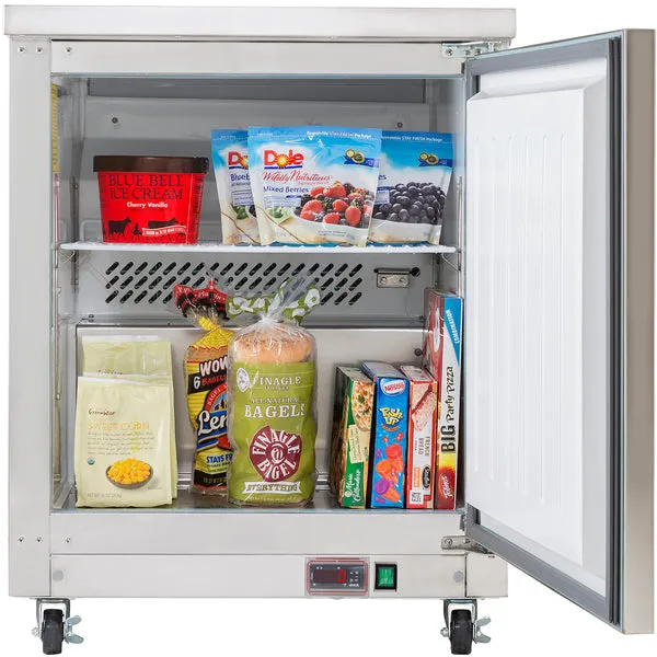 Maxx Cold - MXCF27UHC Single Door Undercounter Freezer. 6.5 cu. ft. Storage Capacity. in Stainless Steel