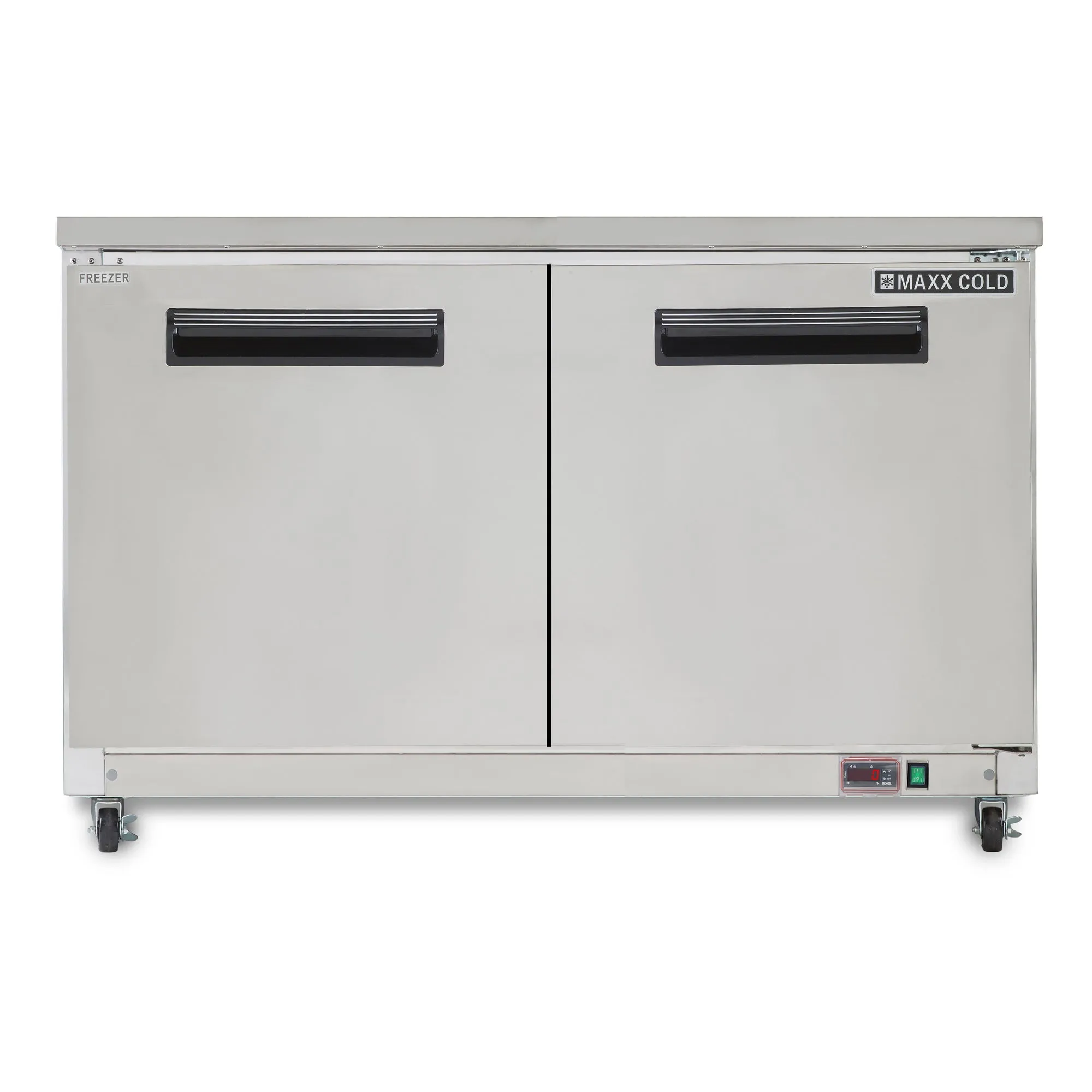 Maxx Cold - MXCF48UHC Double Door Undercounter Freezer. 48.3W. 12 cu. ft. Storage Capacity. in Stainless Steel
