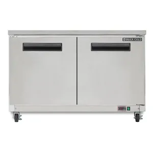 Maxx Cold - MXCF60UHC Double Door Undercounter Freezer. 15.5 cu. ft. Storage Capacity. in Stainless Steel
