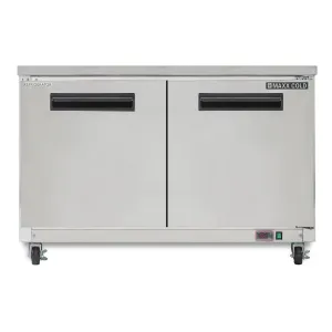 Maxx Cold - MXCR60UHCDouble Door Undercounter Refrigerator. 60.3W. 15.5 cu. ft. Storage Capacity. Energy Star Rated. in Stainless Steel