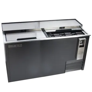 Maxx Cold - MXCR65BHC Horizontal Bottle Cooler. 65W. 17 cu. ft. Storage Capacity. in Black with Stainless Steel Top