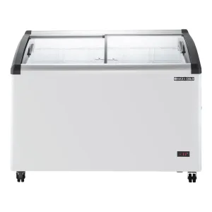 Maxx Cold - MXF48CHC-5 Curved Glass Top Chest Freezer Display. 8.62 cu. ft. Storage Capacity. in White