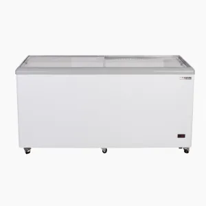 Maxx Cold - MXF52F Sliding Glass Top Mobile Ice Cream Display Freezer. 52W. 11 cu. ft. Storage Capacity.  Equipped with (4) Wire Baskets. in White