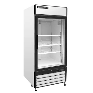 Maxx Cold - MXM1-16RHC Single Glass Door Merchandiser Refrigerator. Free Standing. 16 cu. ft.. in White