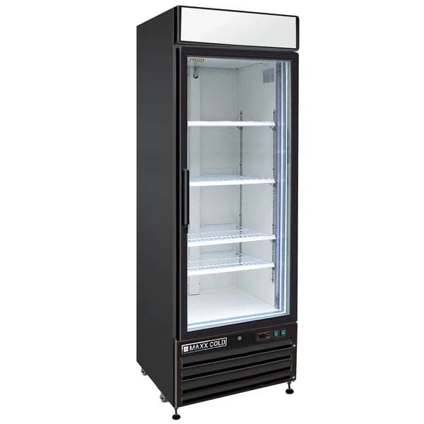 Maxx Cold - MXM1-23FBHC Single Glass Door Merchandiser Freezer. 23 cu. ft. Storage Capacity. in Black