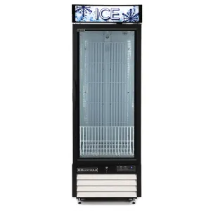 Maxx Cold - MXM1-23FHC-ICE Single Glass Door Ice Merchandiser Freezer. 23 cu. ft. Storage Capacity. in White