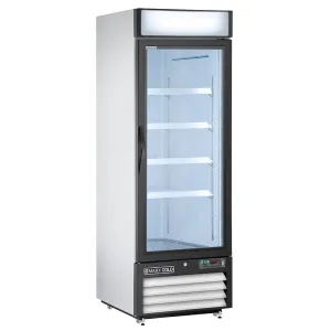 Maxx Cold - MXM1-23RHC Single Glass Door Merchandiser Refrigerator. 23 cu. ft.. Energy Star. in White