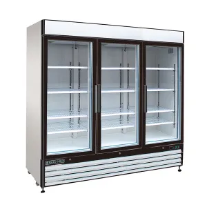 Maxx Cold - MXM3-72RHC Triple Glass Door Merchandiser Refrigerator. Free Standing. 72 cu. ft.. in White