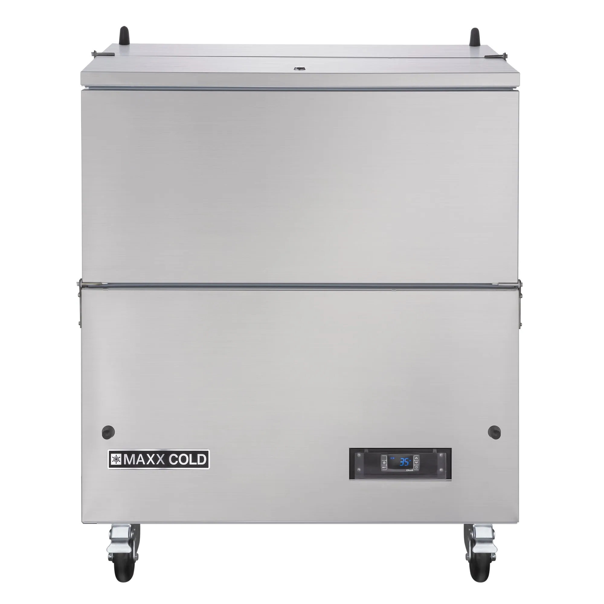 Maxx Cold - MXMC34HC Milk Cooler. 34W. Stores up to (8) 13 Milk Crates. in Stainless Steel