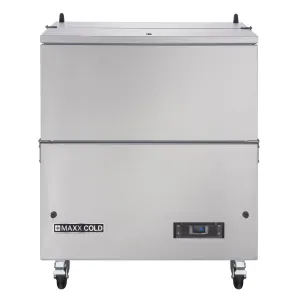 Maxx Cold - MXMC34HC Milk Cooler. 34W. Stores up to (8) 13 Milk Crates. in Stainless Steel