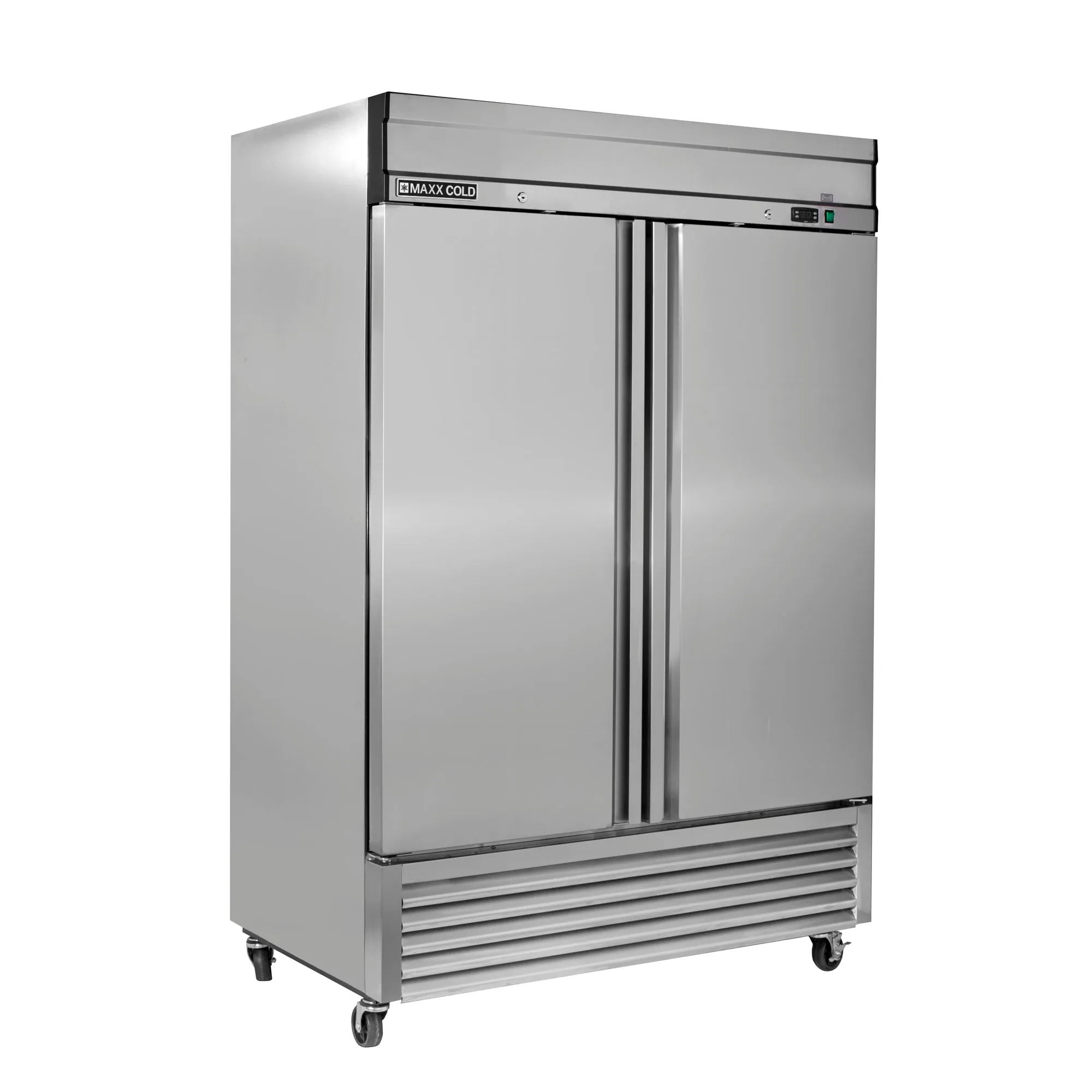 Maxx Cold - MXSF-49FDHC Bottom Mount 2 Door Reach-In Freezer. 54 W. 42.9 Cu Ft. in Stainless Steel