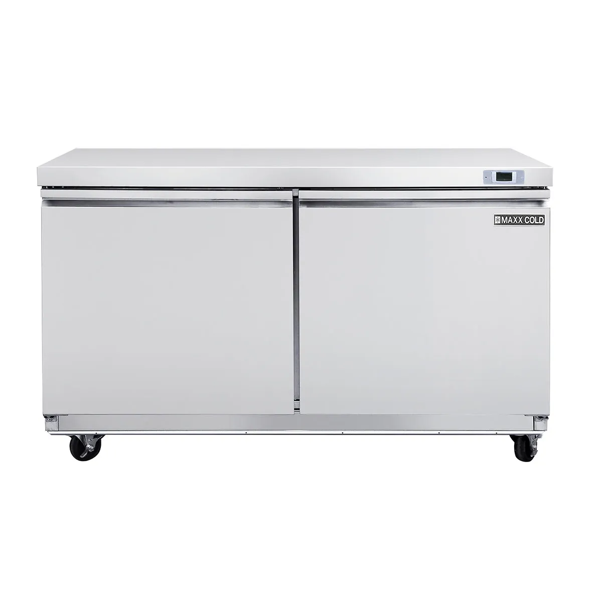 Maxx Cold - MXSF60UHC Double Door Undercounter Freezer. 14.1 cu. ft. Storage Capacity. in Stainless Steel
