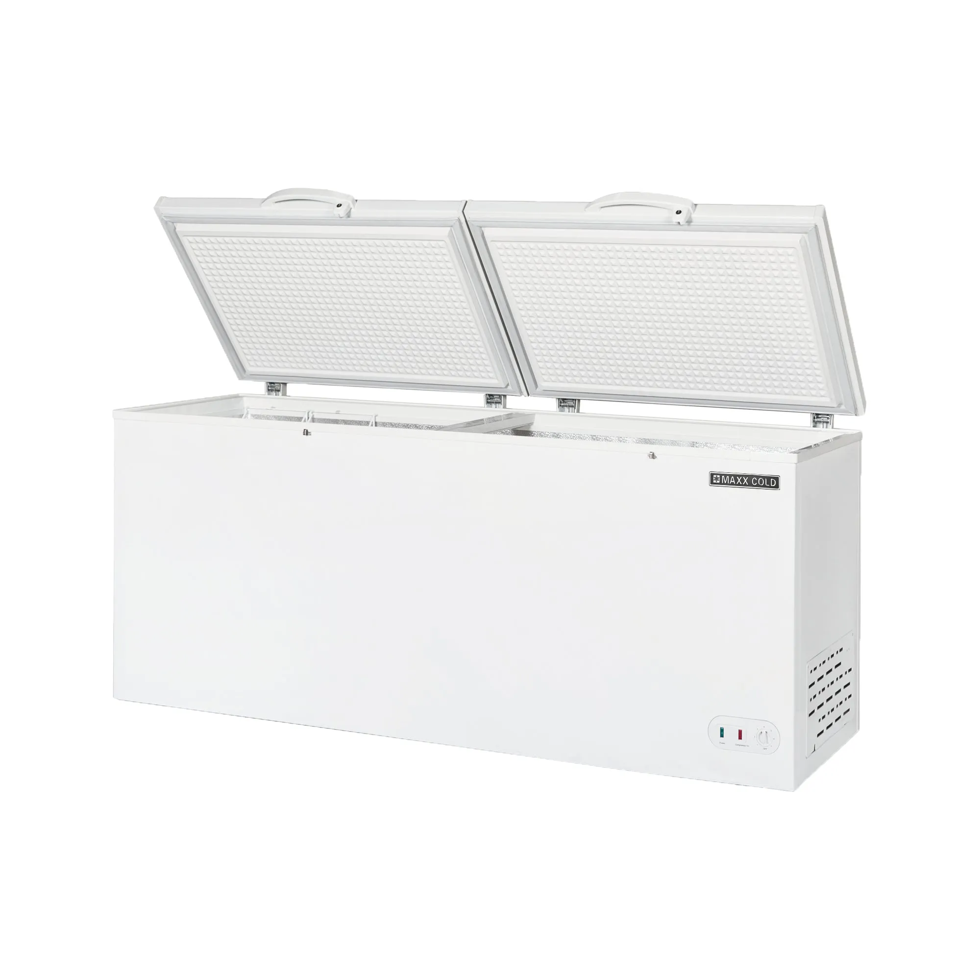 Maxx Cold - MXSH30.0SHC Extra Large Chest Freezer with Split Top. 76W. 30 cu ft. Storage Capacity. Locking Lids. Garage Ready. in White