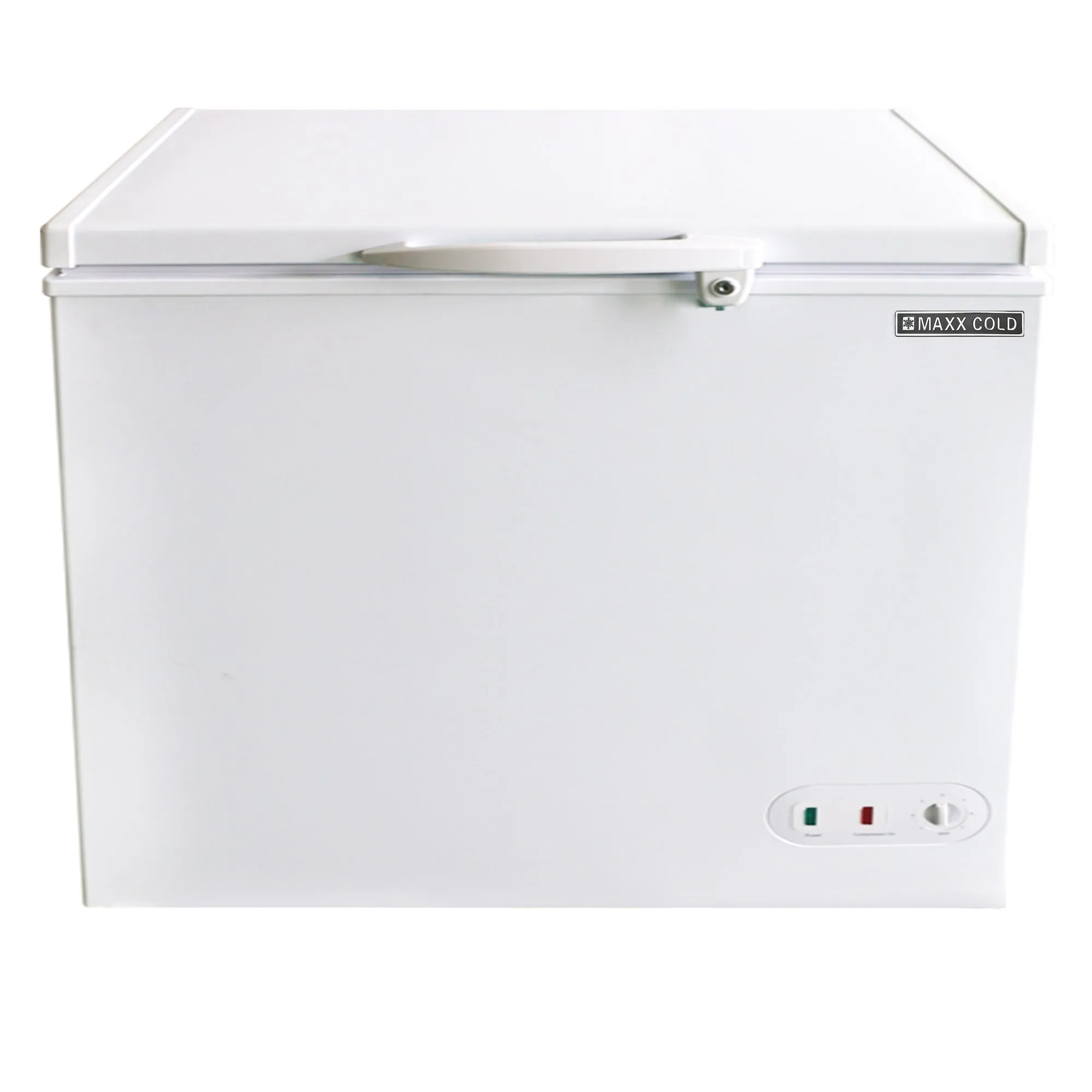 Maxx Cold - MXSH7.0SHC Compact Chest Freezer with Solid Top. 37.8W. 7 cu. ft. Storage Capacity. Locking Lid. Garage Ready. in White