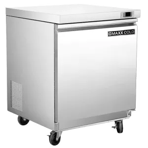 Maxx Cold - MXSR29UHC Single Undercounter Refrigerator. 29 W. 6.7 cu. ft Storage Capacity. in Stainless Steel