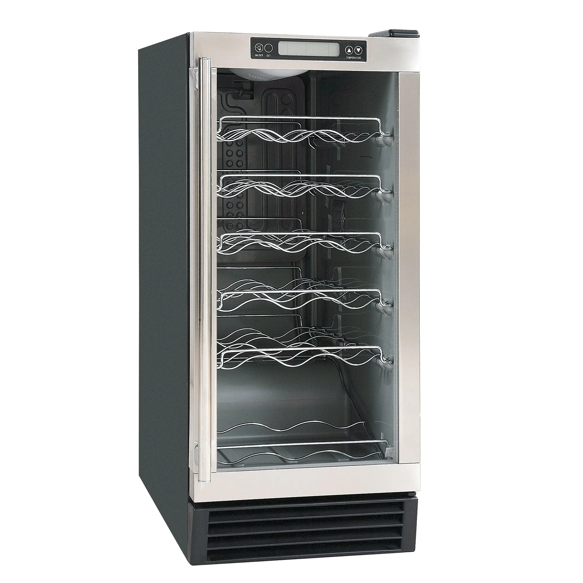Maxx Ice - MCWC28. Maxx Ice Indoor Wine Cooler with Glass Door. 3 cu. ft. Capacity. in Stainless Steel