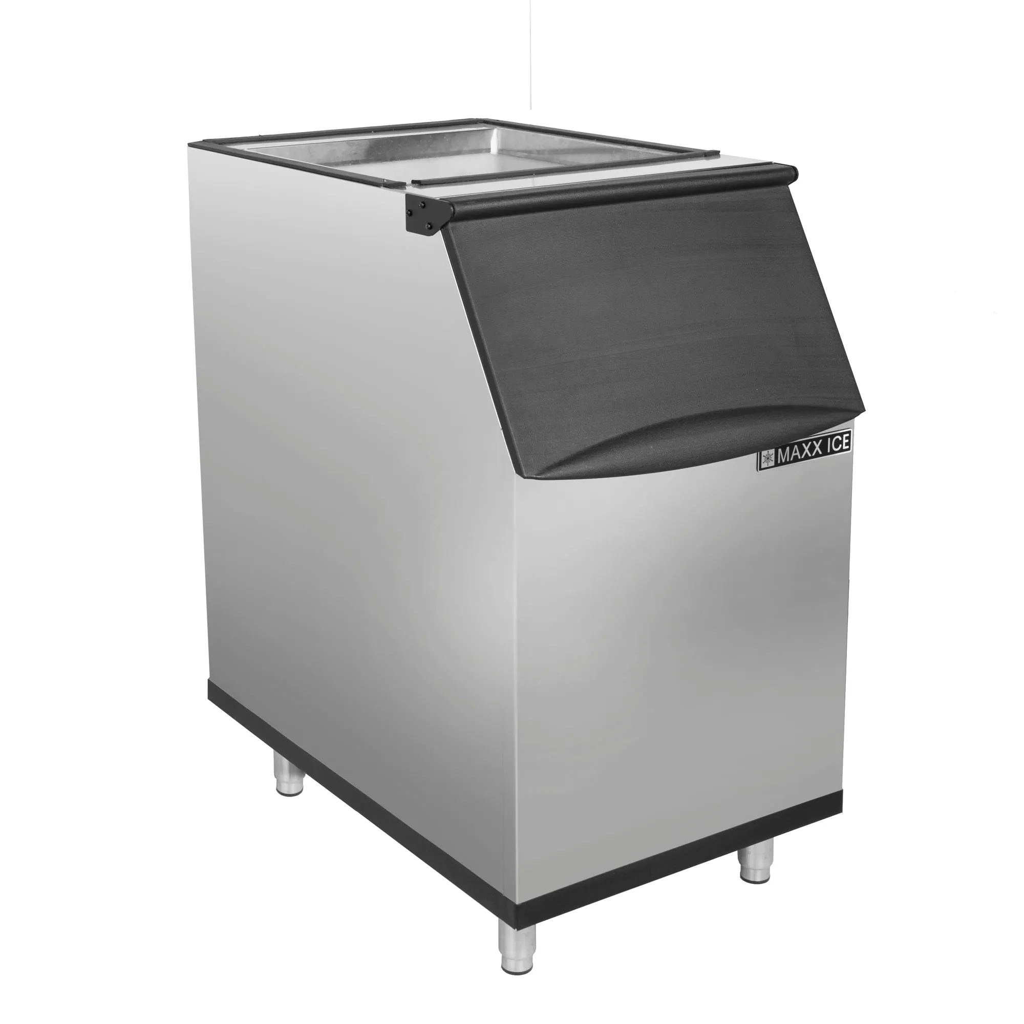 Maxx Ice - MIB310N. Maxx Ice Storage Bin. 22W. 310 lbs Storage Capacity. in Stainless Steel with Black Trim