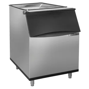Maxx Ice - MIB470N. Maxx Ice Storage Bin. 22W. 470 lbs Storage Capacity. in Stainless Steel with Black Trim