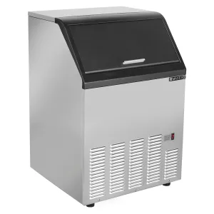 Maxx Ice - MIM125H. Maxx Ice Self-Contained Ice Machine. 125 lbs. Half Dice Ice Cubes. with 35 lb Built-in Ice Storage Bin. in Stainless Steel with Black Trim