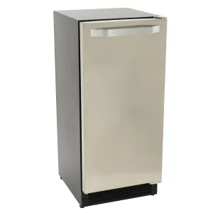 Maxx Ice - MIM25C. Maxx Ice Shallow Depth Indoor Built-In Undercounter Ice Maker. 15. 25 lbs. Crescent Ice Cubes. 22 lb Ice Storage Bin. in Stainless Steel