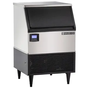 Maxx Ice - MIM260NH. Maxx Ice Intelligent Series Self-Contained Ice Machine. 260 lbs. Half Dice Ice Cubes. with 75 lb Built-in Ice Storage Bin. in Stainless Steel with Black Trim