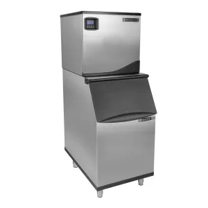 Maxx Ice - MIM360NH-B310. Maxx Ice Intelligent Series Modular Ice Machine. 22W. 361 lbs. Half Dice Ice Cubes. with Storage Bin. 22W. 310 lbs. in Stainless Steel