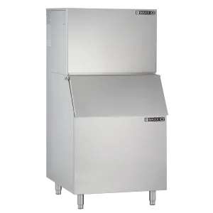 Maxx Ice - MIM452B. Maxx Ice Modular Ice Machine. 30W. 460 lbs. Full Dice Ice Cubes. and Storage Bin. 30W. 400 lbs. in Stainless Steel