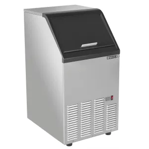 Maxx Ice - MIM75. Maxx Ice Self-Contained Ice Machine. 75 lbs. Bullet Ice Cubes. with 25 lb Built-in Ice Storage Bin. in Stainless Steel with Black Trim in Stainless Steel