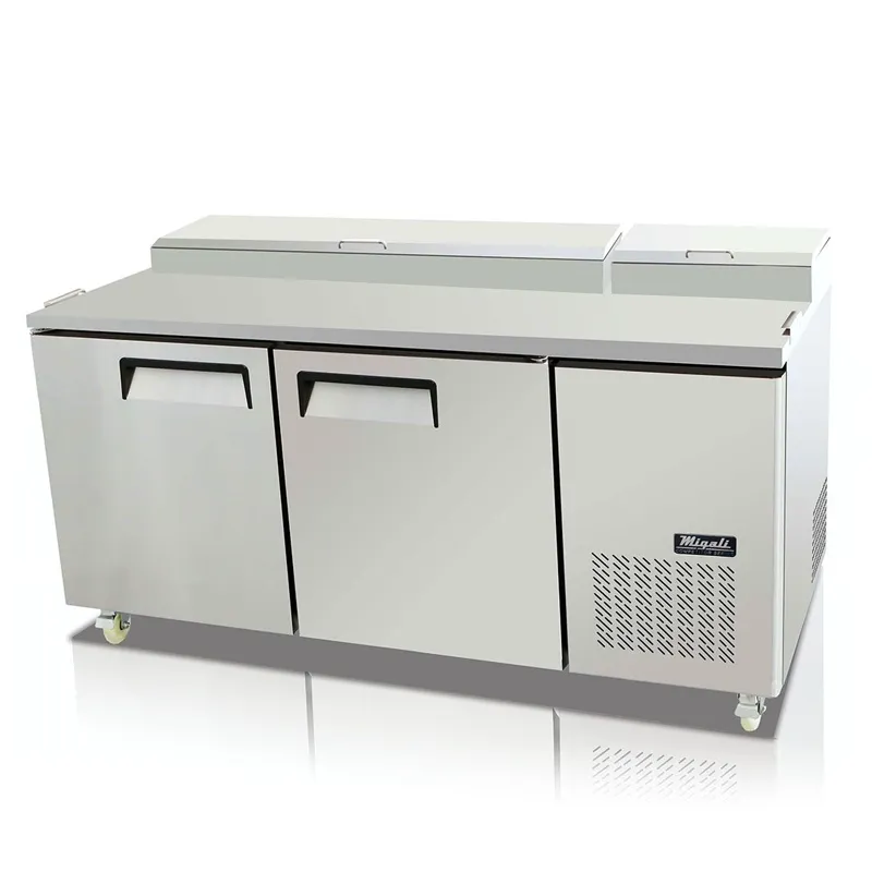 Migali - C-PP67-HC. Commercial 67 9 Pan Pizza Prep Table Refrigerator 14 cu. ft.