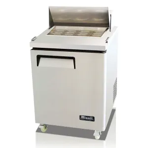 Migali - C-SP27-12BT-HC. Commercial 27 12 Pan Salad Sandwich Food Prep Table Refrigerated 6.5 cu. ft.