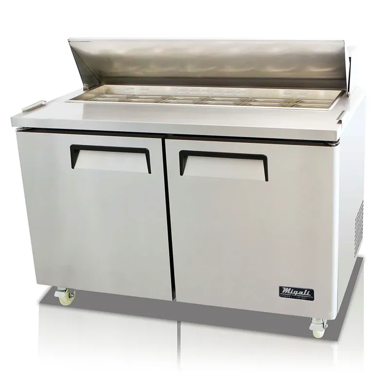 Migali - C-SP60-16-HC. Commercial 60 16 Pan Salad Sandwich Food Prep Table Refrigerator 18.2 cu.ft.