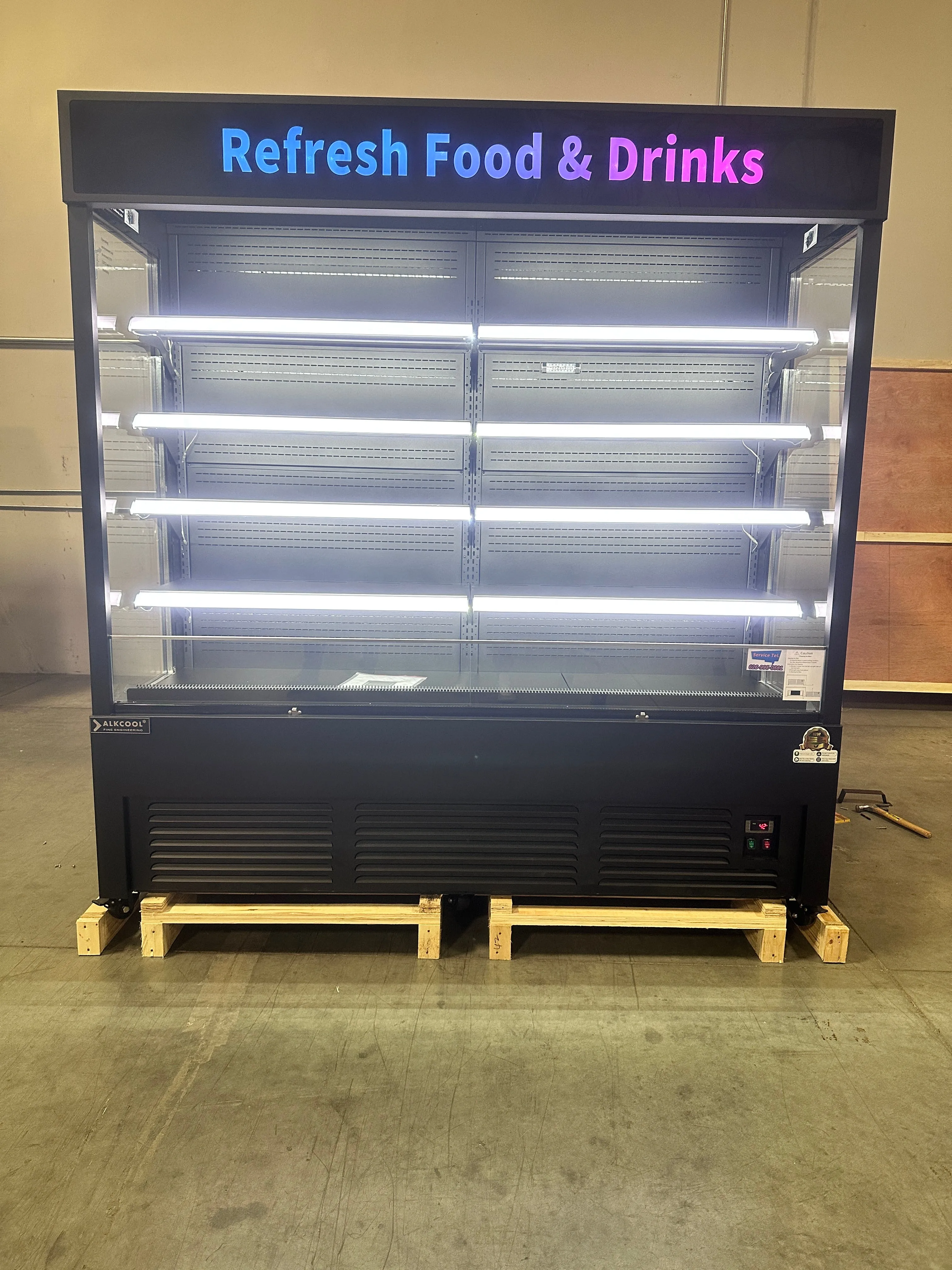 OFC 78'' Open Air Merchandiser Grab and Go Merchandiser Refrigerator Display Cooler