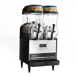 Omega - OFS20. Omega Frozen Double Chamber 3-Gallon Bowl Granita Machine. in Black/Stainless Steel