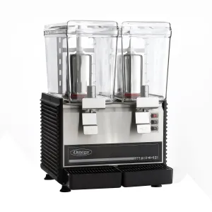 Omega - OSD20. Omega Fresh Double Chamber 3-Gallon Bowl Drink Dispenser. in Black/Stainless Steel