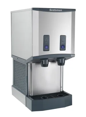Scotsman HID312AB-1 Meridian Push-Button Countertop Nugget Ice & Water Dispenser. Air Cooled - Up to 260 lb. Production. 12 lb. Storage