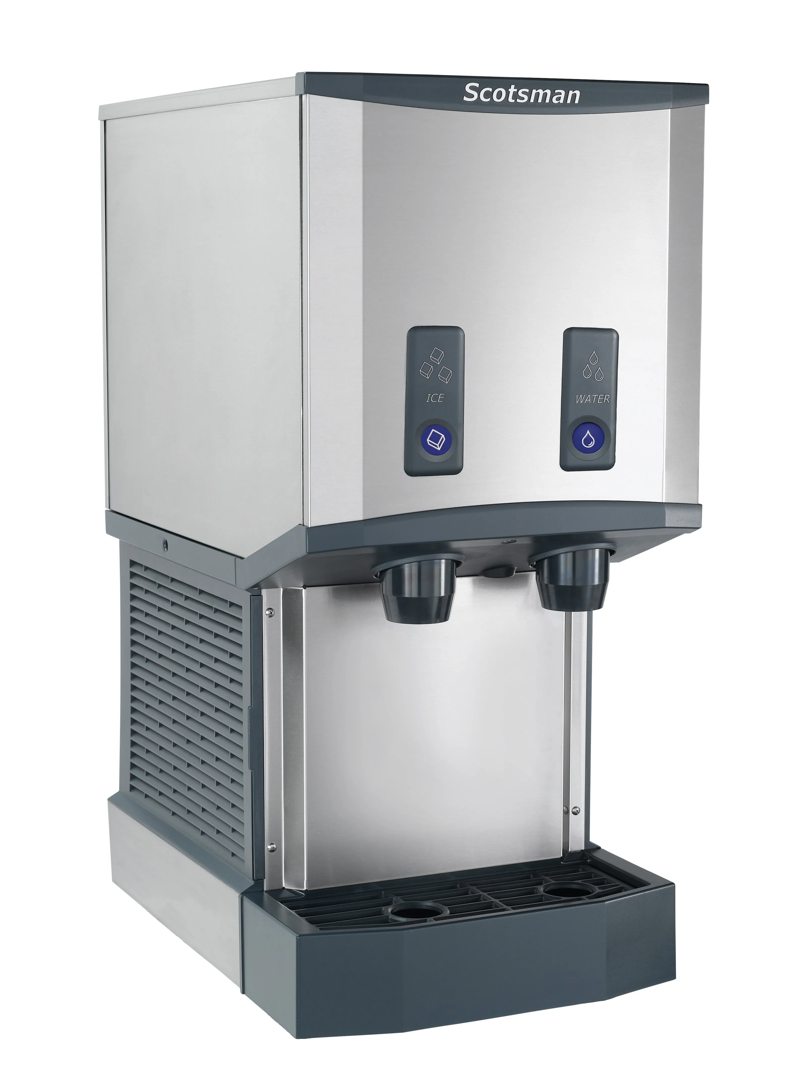 Scotsman HID312AB-1 Meridian Push-Button Countertop Nugget Ice & Water Dispenser. Air Cooled - Up to 260 lb. Production. 12 lb. Storage