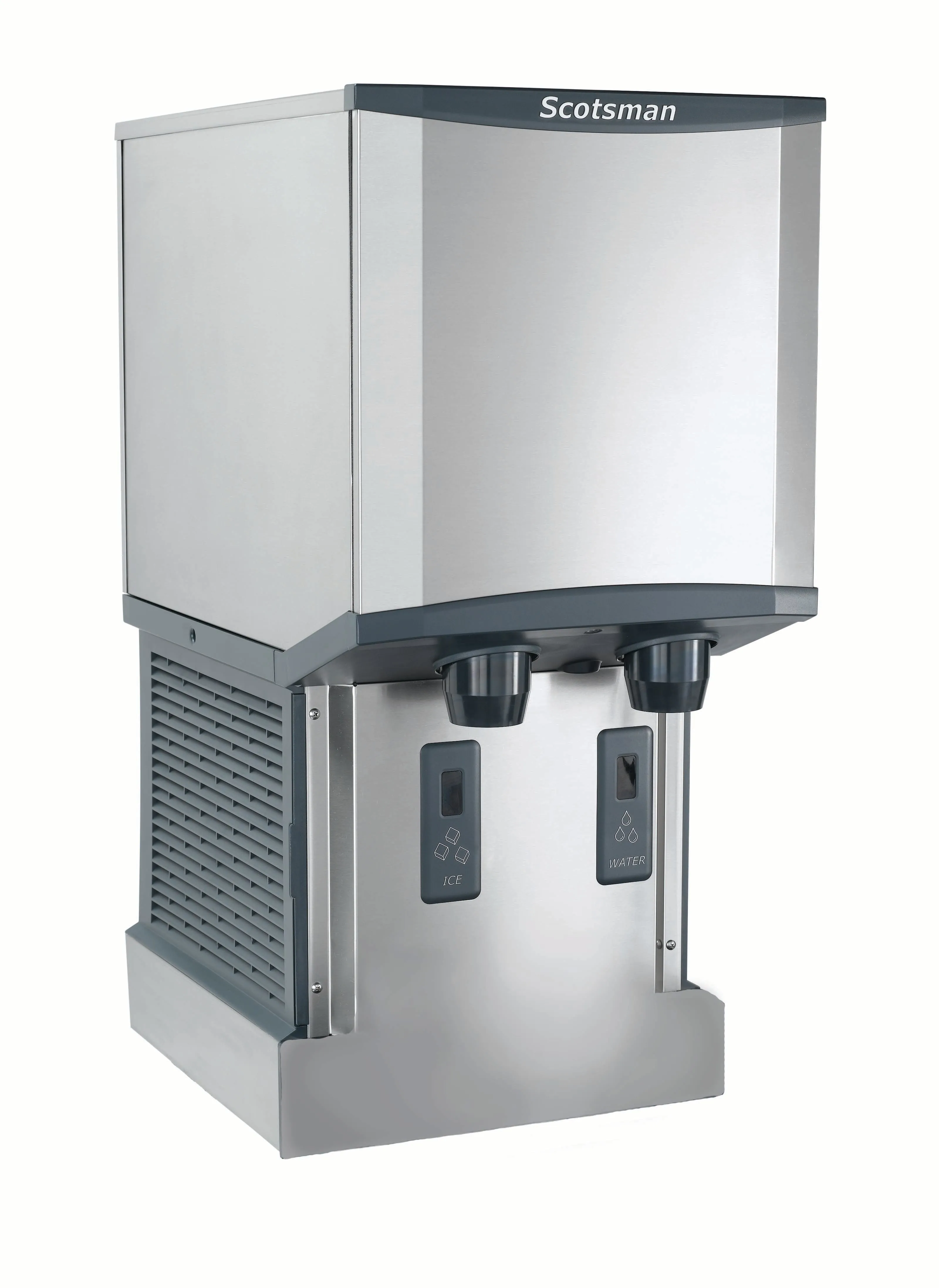 Scotsman HID312AW-1 Meridian Touch-Free Wall-Mounted Nugget Ice & Water Dispenser. Air Cooled - Up to 260 lb. Production. 12 lb. Storage