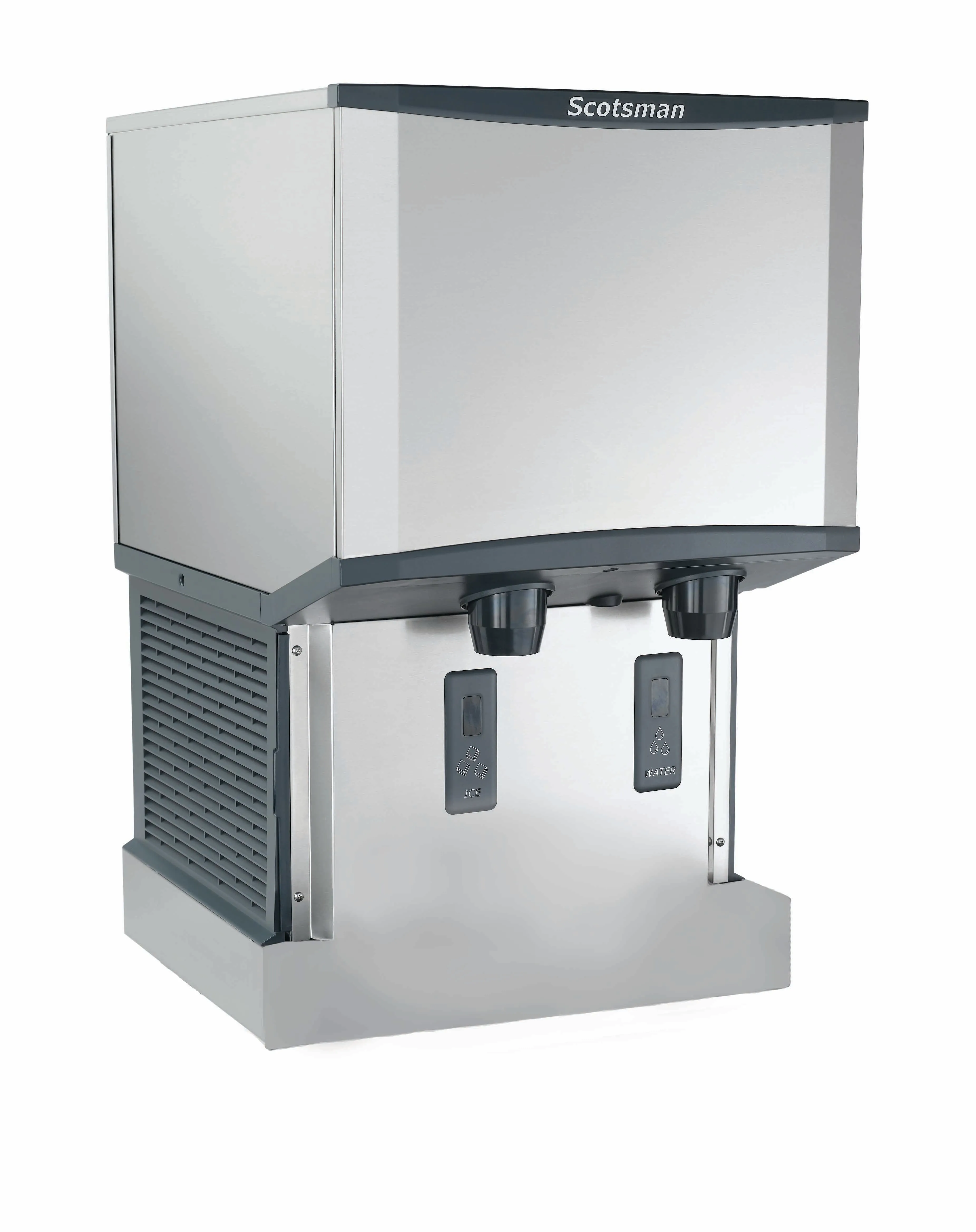 Scotsman HID525AW-1 Meridian Touch-Free Wall-Mounted Nugget Ice & Water Dispenser. Air Cooled - Up to 500 lb. Production. 25 lb. Storage