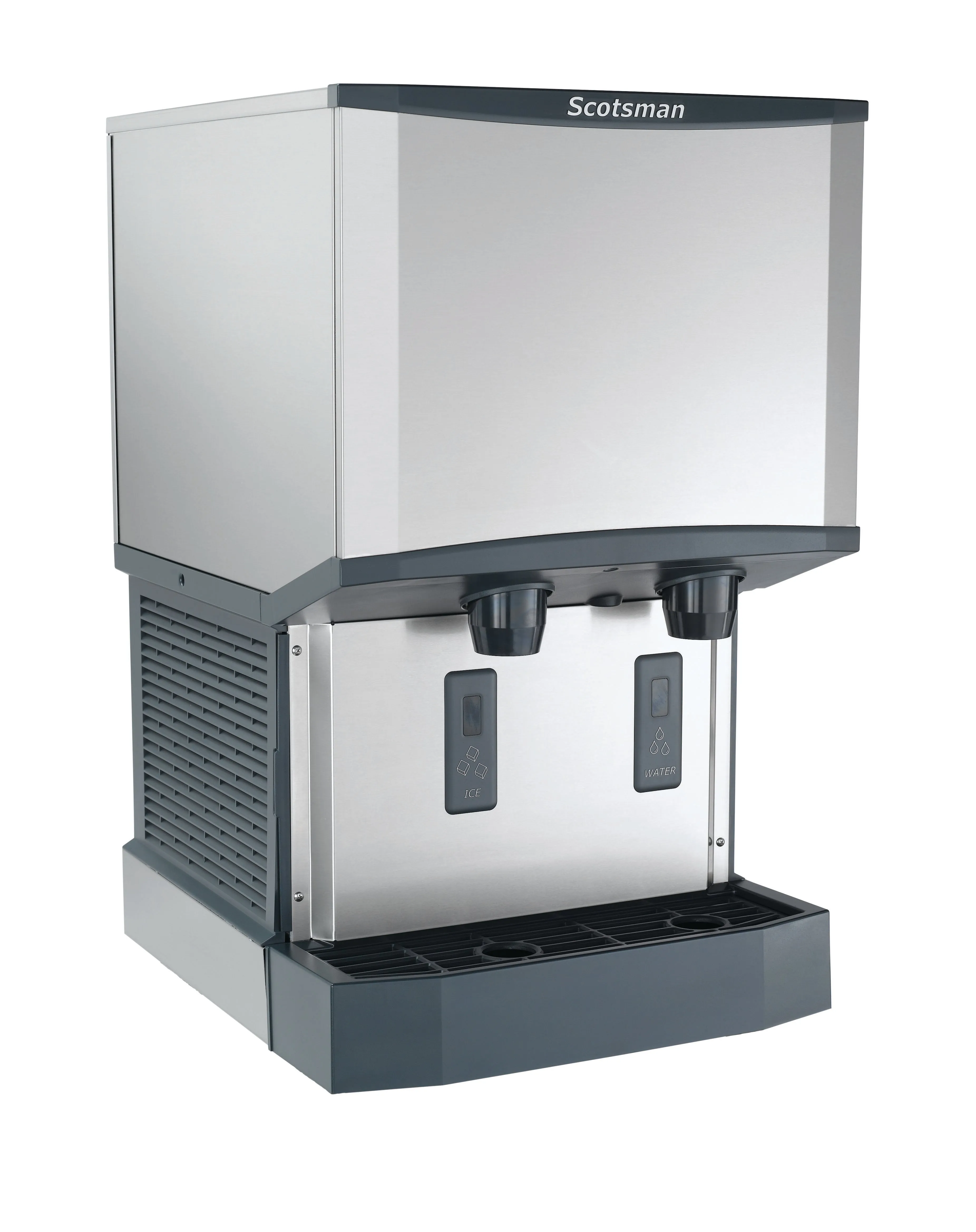 Scotsman HID525W-1 Meridian Touch-Free Countertop Nugget Ice & Water Dispenser. Water Cooled - Up to 500 lb. Production. 25 lb. Storage
