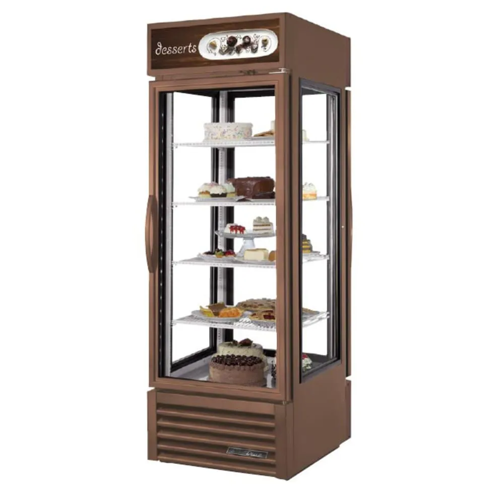 True G4SM-23PT-HC~TSL01 28 Full Service Bakery Case w/ Straight Glass - (5) Levels. Copper. 115v