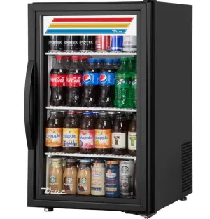 True GDM-06-34-HC~TSL01 20 Countertop Refrigerator w/ Front Access - Swing Door. Black. 115v