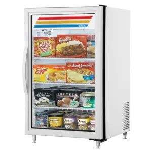 True GDM-07F-HC~TSL01 24 1/8 One Section Display Freezer w/ Swing Door - Rear Mount Compressor. White. 115v