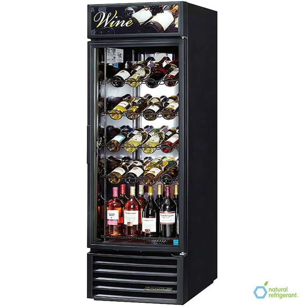 True GDM-23W-HC~TSL01 27 One Section Wine Cooler w/ (1) Zone - 106 Bottle Capacity. Black. 115v