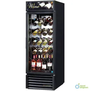 True GDM-23W-HC~TSL01 27 One Section Wine Cooler w/ (1) Zone - 106 Bottle Capacity. Black. 115v